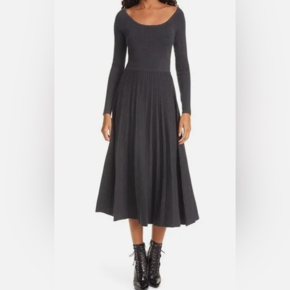 La Ligne Adeline merino wool midi dress XL - Picture 3 of 6